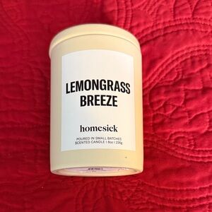 Homesick Lemongrass Breeze Scented Candle - Cream